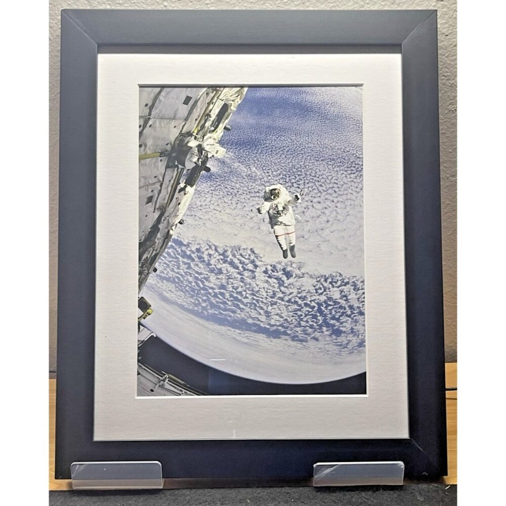 NASA Space Walk shuttle MMU Framed Print